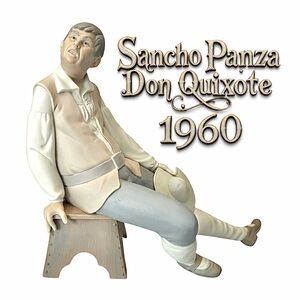 Vintage Lladró Sancho Panza Don Quixote Figurine Spain Porcelain 1960s